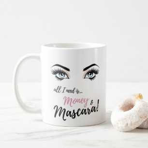 Mug cils, maquillage, mascara, cadeau pour les filles