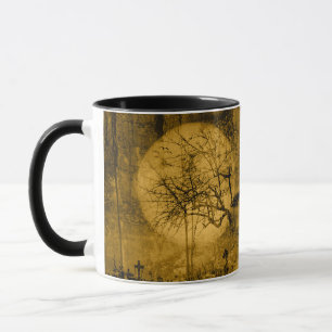 Mug Cimetière déplaisant Pleine lune Motif Halloween M