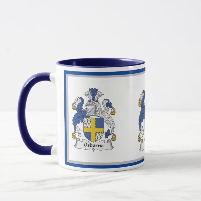 Mug Cimier De Famille Osborne* Armoiries Osborne* Café (Gauche)
