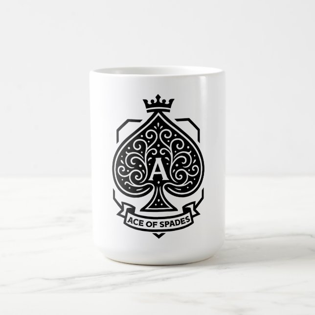Mug Cimier de l'As des Pique — Filigree couronné (Centre)