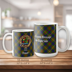Mug Cimier du clan Fraser sur tartan de chasse