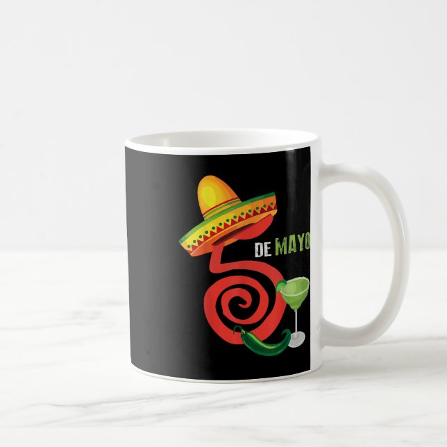 Mug Cinco De Mayo Fiesta Design Camisa 5 De Mayo Viva (Droite)