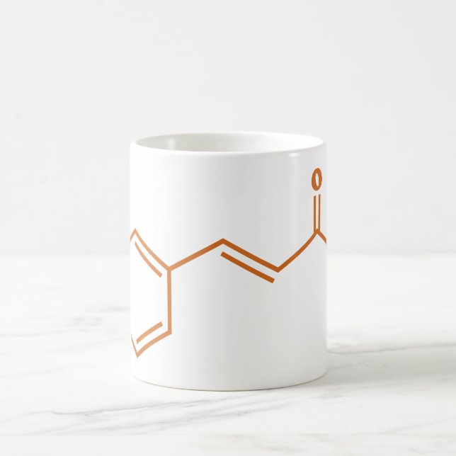 Mug Cinnamon Cinnamaldéhyde Formule chimique moléculai (Centre)