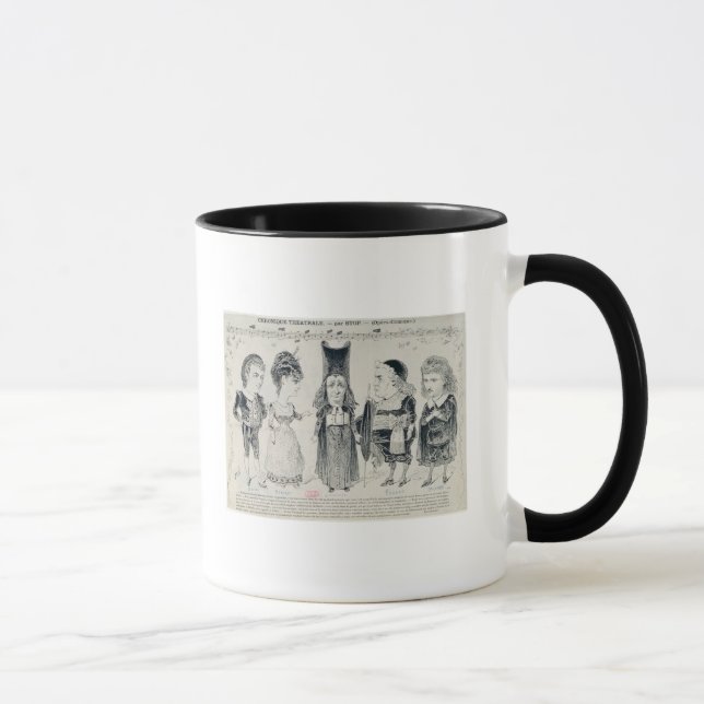 Mug Cinq caricatures de la fonte d'un Français (Droite)