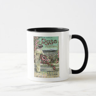Mug Cinquième publicité rose de festival d'annuaire