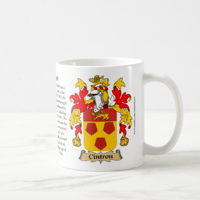 Mug Cintron, l'origine, la signification et la crête (Droite)