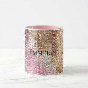 Mug Cire rose étincelante or cowgirl