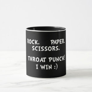 Mug Ciseaux de papier roche perforés