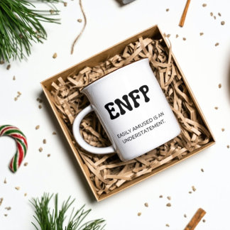 Mug Citation amusante ENFP MBTI avec texte noir