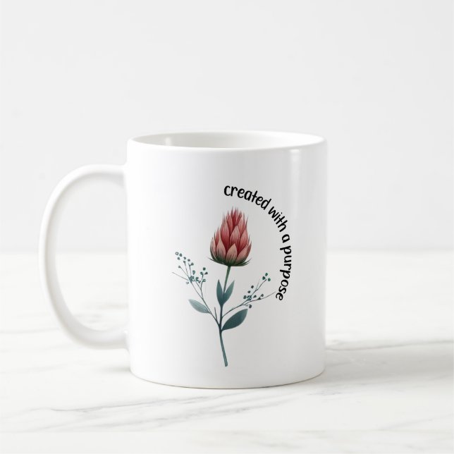 Mug Citation chrétienne de Boho Flower (Gauche)