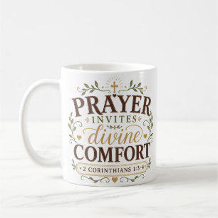Mug Citation Chrétienne de Confort Divin par la Prière