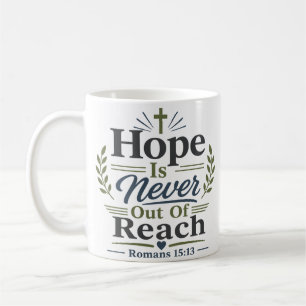 Mug Citation chrétienne : L'espérance n'est jamais hor