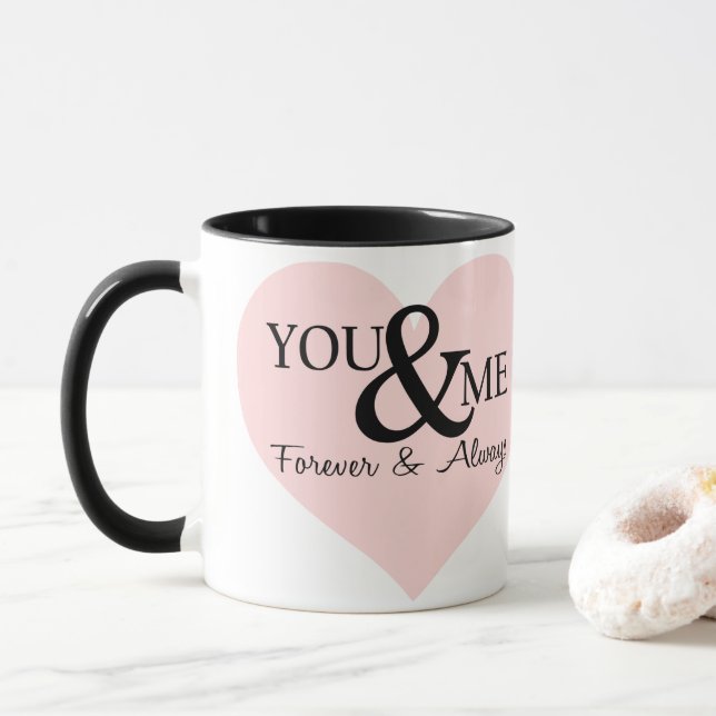 Mug Citation Coeur rose (Avec donut)