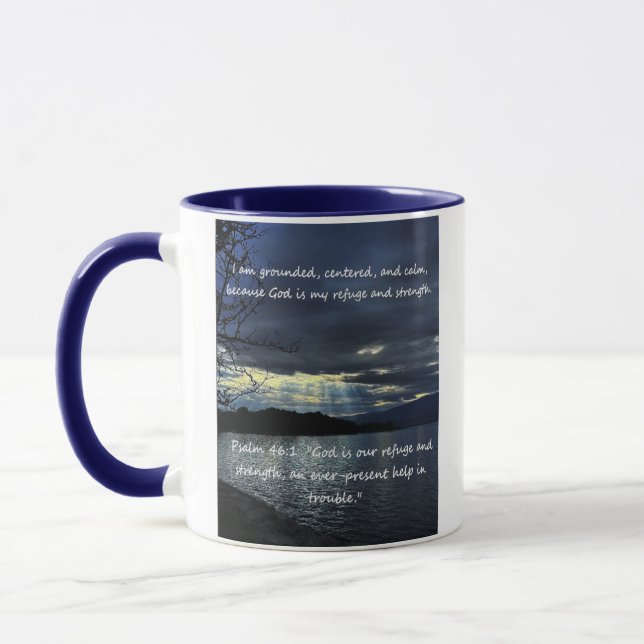 Mug Citation d'affirmation chrétienne et Bible corresp (Gauche)