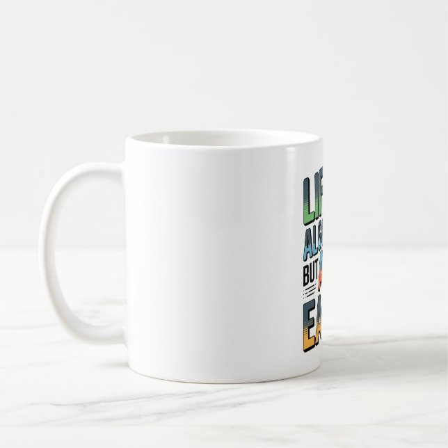 Mug Citation D'Algorithme D'IA - La Vie Est Plus Facil (Gauche)