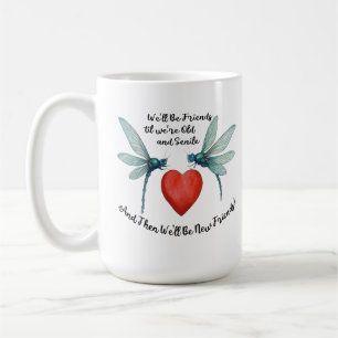 Mug Citation d'amitié libellules drôle BFF vieille sén