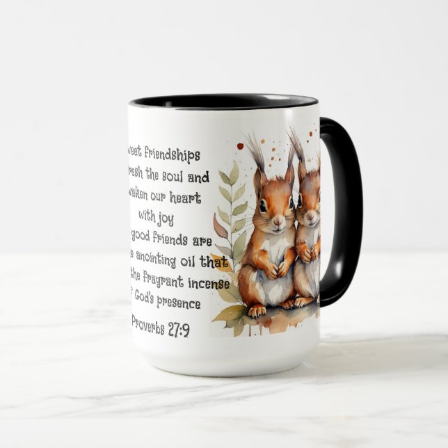 Mug Citation d'amitié pour les écureuils mignons Prove (Devant droit)