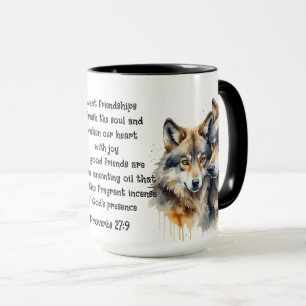 Mug Citation d'amitié pour les loups mignons Proverbes