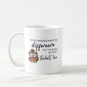 Mug Citation d'appréciation personnalisée de l'enseign