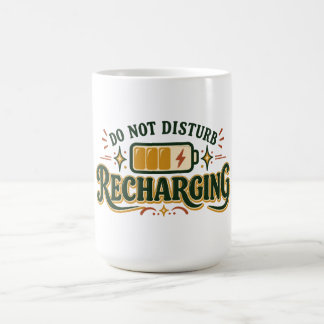 Mug Citation de batterie rétro de recharge Ne pas déra