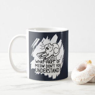 Mug Citation de chat drôle de Splash blanc