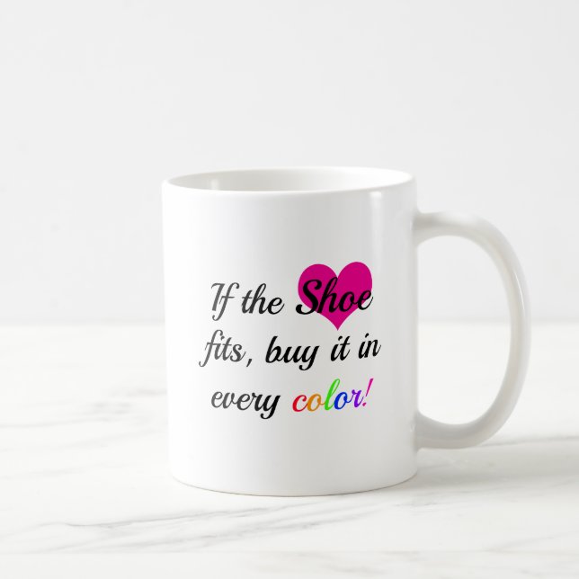 Mug Citation de chaussures amusante (Droite)