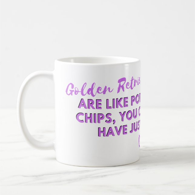 Mug Citation de chien amusant : Les golden sont comme  (Gauche)