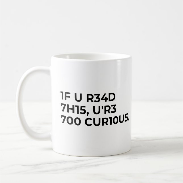 Mug Citation de code drôle nerd (Gauche)