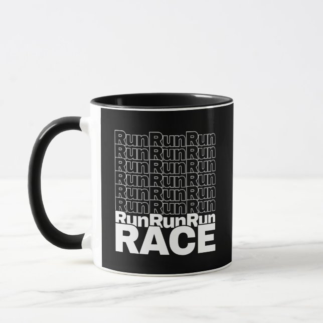 Mug Citation de course en cours de course motivationne (Gauche)