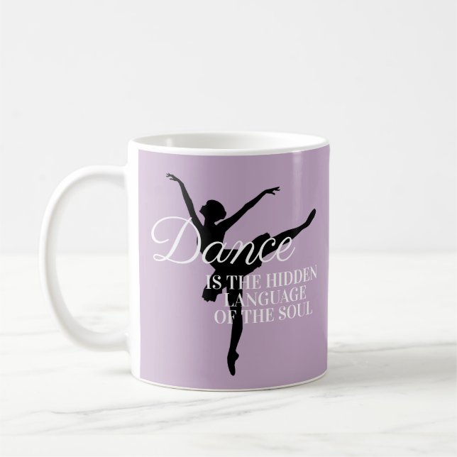 Mug Citation de danse douce Ballerina violette (Gauche)