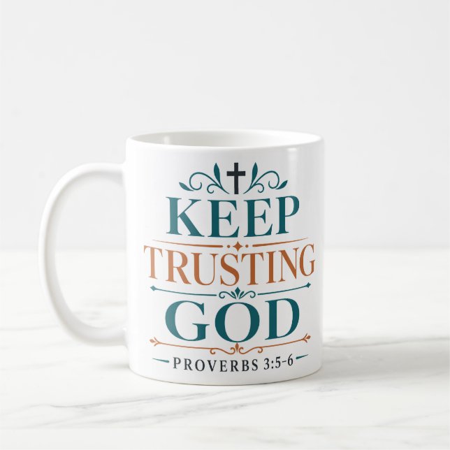 Mug Citation de dévotion matinale Continuez à faire co (Gauche)