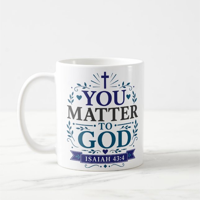 Mug Citation de dévotion quotidienne chrétienne Vous C (Gauche)