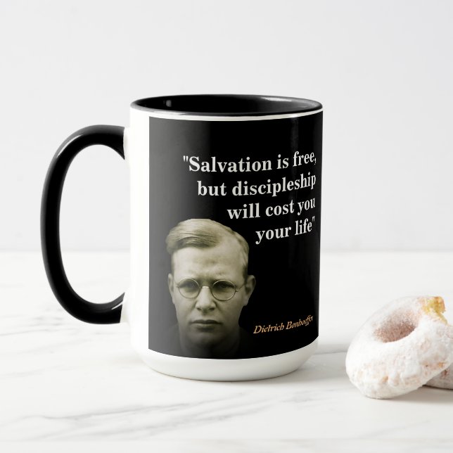 Mug Citation De Dietrich Bonhoeffer Sur Le Salut (Avec donut)