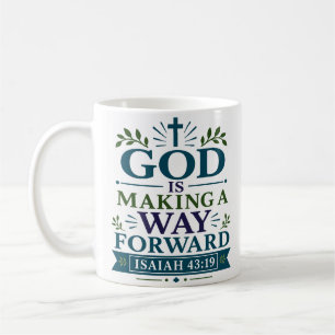 Mug Citation de foi chrétienne : Dieu ouvre un chemin