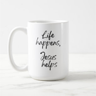Mug Citation de foi chrétienne écrite à la main Minima