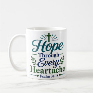 Mug Citation de foi chrétienne Espoir à travers chaque