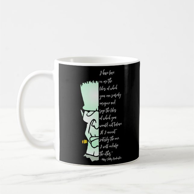 Mug Citation de Frankenstein's Monster, Shelley Love & (Gauche)