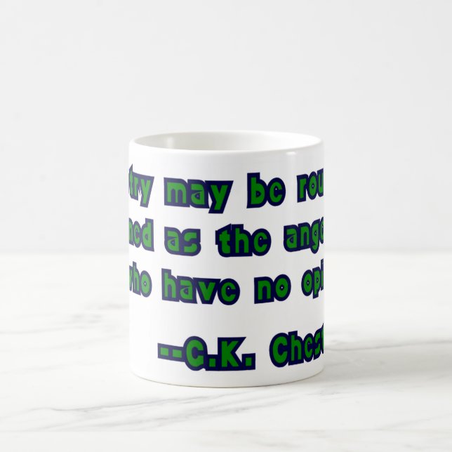 Mug Citation de G.K. Chesterton sur la bigoterie (Centre)