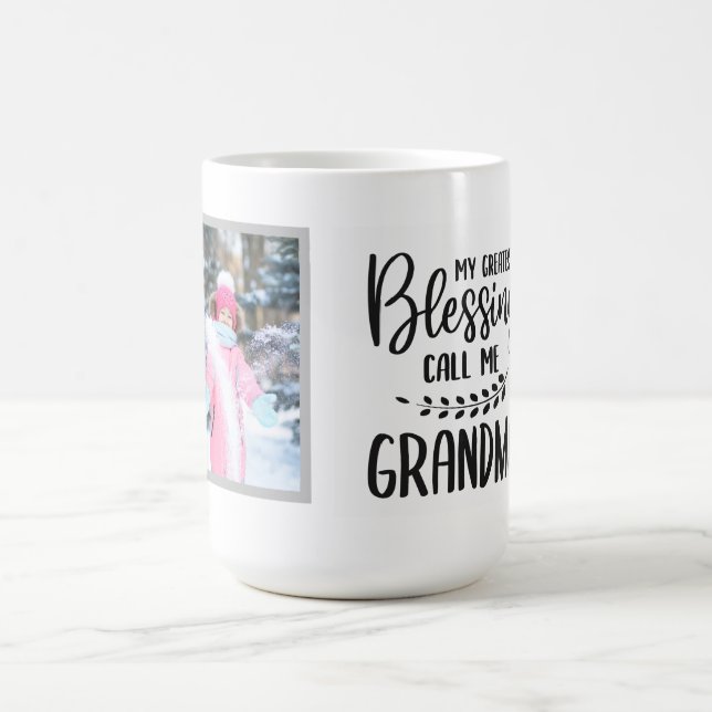 Mug Citation de grand-mère avec photo (Centre)
