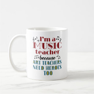 Mug Citation de héros de professeur de musique drôle