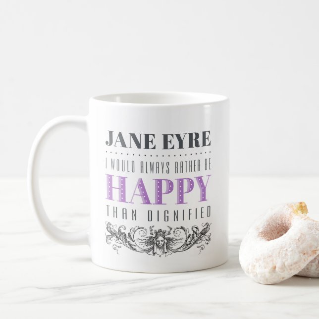 Mug Citation De Jane Eyre - Je Préférerais Toujours Êt (Avec donut)