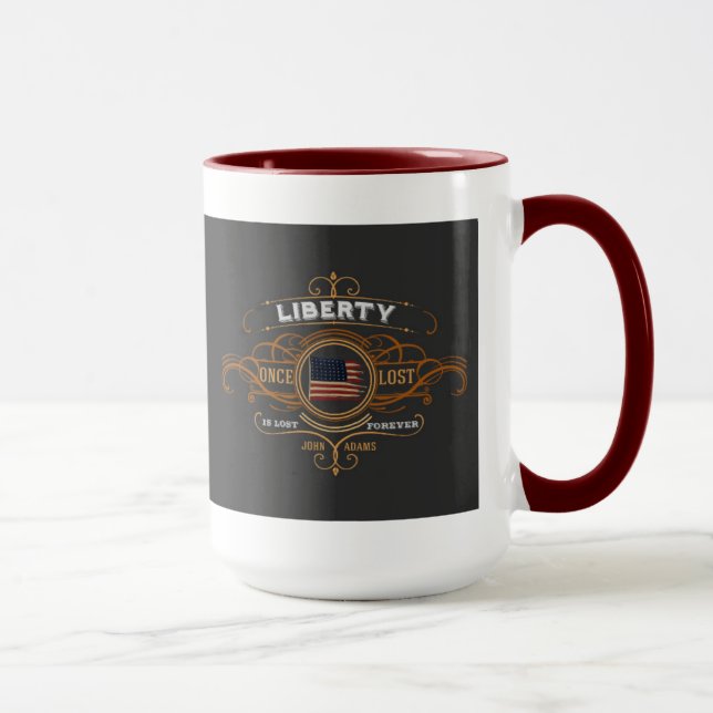 Mug Citation de John Adams Liberty (Droite)