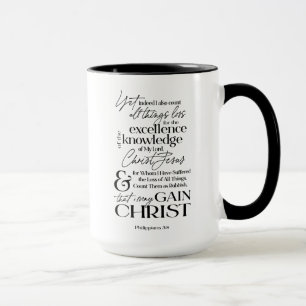Mug Citation de la Bible chrétienne Combo noir