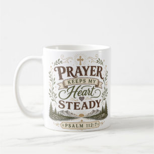 Mug Citation de la Bible chrétienne : La prière garde 