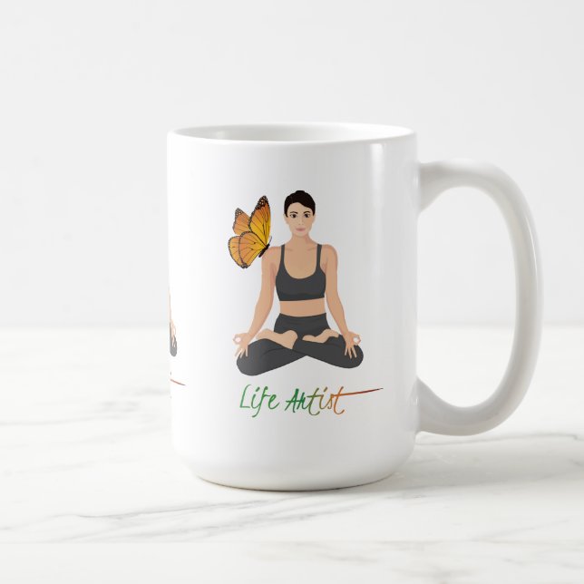 Mug Citation de l'artiste de la vie mignonne Papillon  (Droite)