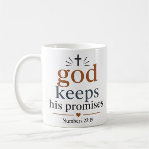 Mug Citation de l'Écriture chrétienne sur les promesse