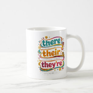 Mug Citation de l'enseignant de grammaire Groovy There