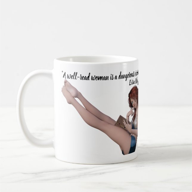 Mug Citation de Lisa Kleypas sur les femmes instruites (Gauche)