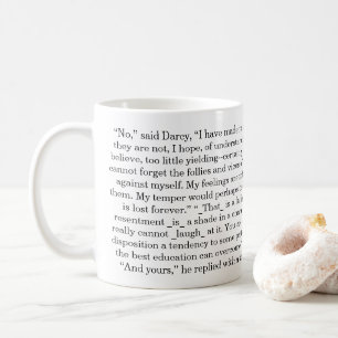 Mug Citation de livre personnalisé Fierté et préjug