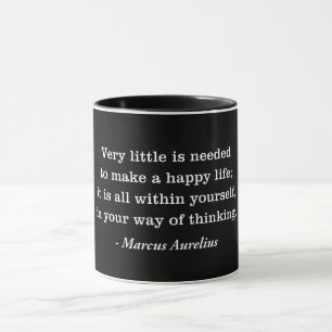 Mug Citation de Marcus Aurelius Happy Life